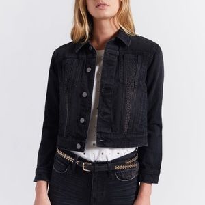 CURRENT/ELLIOTT • faded black studded trucker